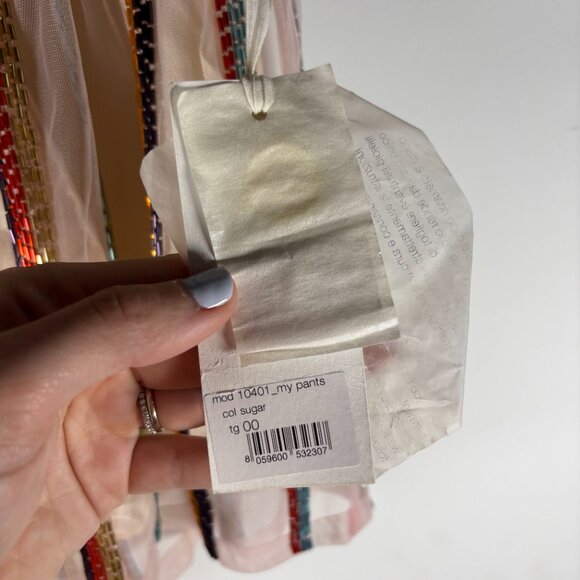 NWT Forte Forte Womens Beaded Sheer-Layered‎ Shorts Multicolor Size 00 - Picture 4 of 5